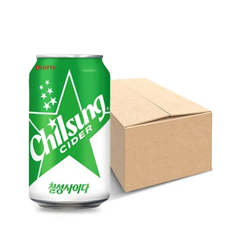 칠성 사이다(업소용 355ml*24EA/BOX) 뚱캔 음료