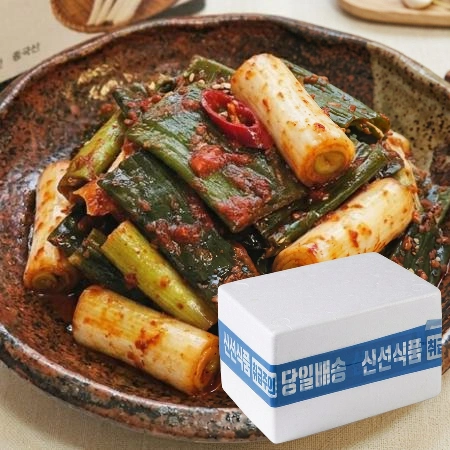 형제 대파김치 10kg 기본아이스박스포장 [ 파김치 업소용 대용량 중국산 ]