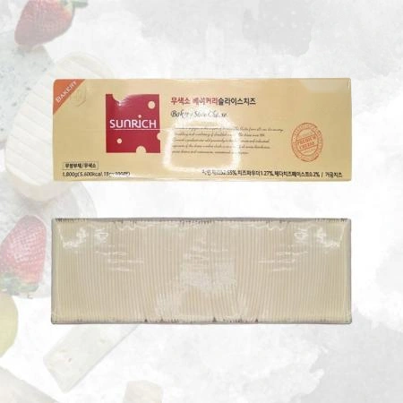 썬리취 무색소 베이커리 체다슬라이스치즈 1.8kg 100매입 냉장
