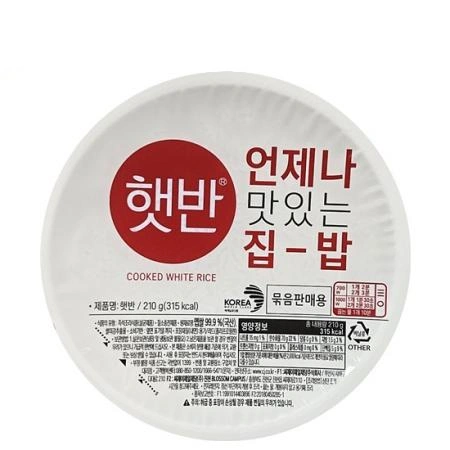 [cj제일제당]햇반 백미 즉석밥210g x (18개)