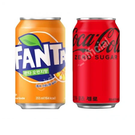 코카콜라제로(업소용) 355ml 24개 + 환타오렌지(업소용) 350ml 24개