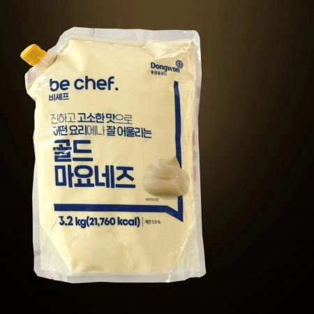 [4개/무료배송] 비셰프 골드 마요네즈 3.2kg 업소용 대용량 샐러드 디핑용
