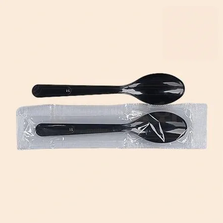 [JE] 일회용수저 1P 숟가락 (개별포장) 흑색 1500개