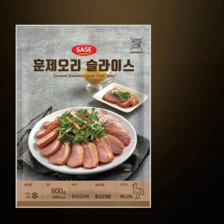 [10개/무료배송] 사세 훈제오리 슬라이스 800g 오리고기 안주 샐러드용