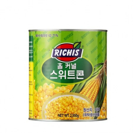 동서 리치스 스위트콘 2.95kg 통조림 옥수수콘 태국산 옥수수