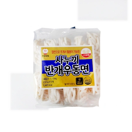 천일식품 사누끼우동면(반개면_230g*5개입 1.15Kg/EA)