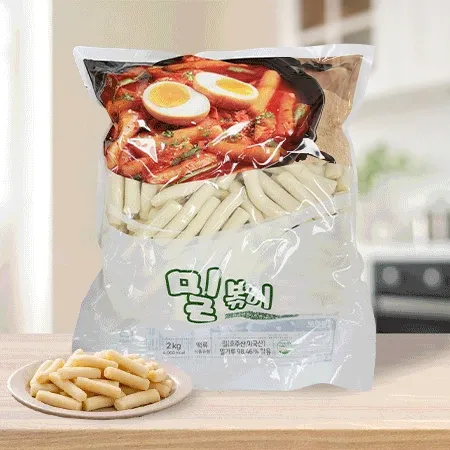 맛찬들백미 밀볶이(건조 2Kg/EA) 떡볶이떡 밀떡볶이떡 밀떡  떡볶이