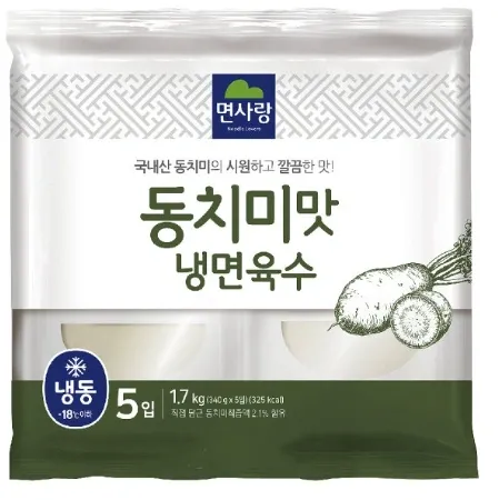 면사랑 동치미맛 냉면육수 1.7kg (340g*5)