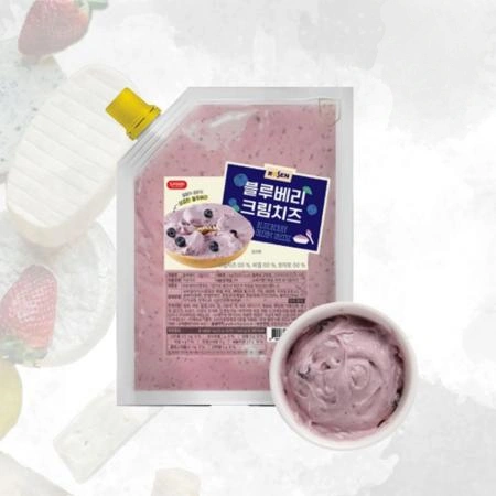 로젠치즈 블루베리 크림치즈 1kg 냉장 베이글용 베이커리