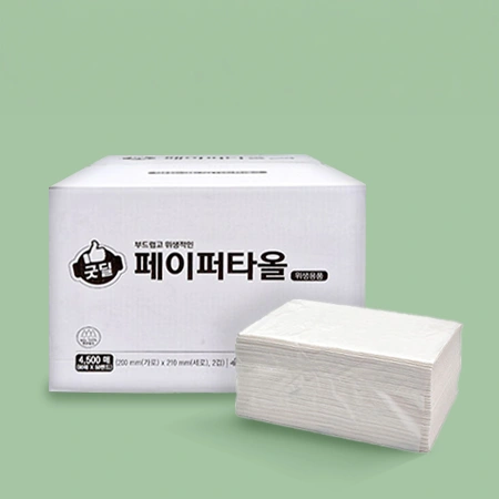 ★신상품특가★ 굿딜 페이퍼타올(천연펄프_90매*50밴드 4500매 BOX)