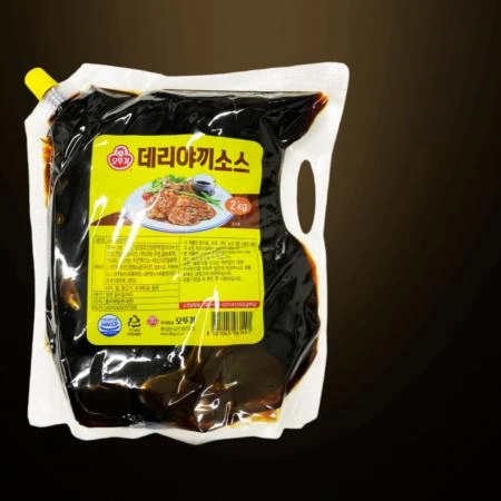[6개/무료배송] 오뚜기 데리야끼소스 2kg 스파우트팩 덮밥 요리용 소스