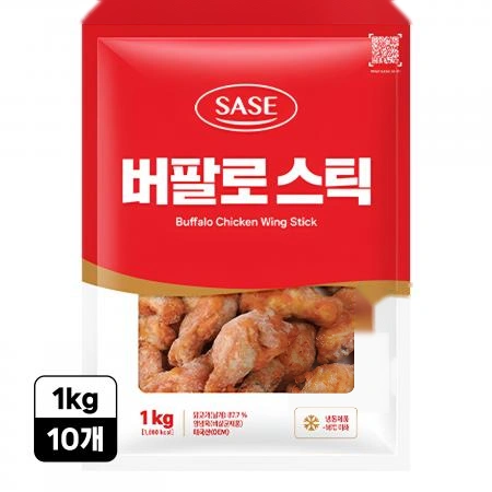 [10개] 사세 버팔로스틱 1kg 냉동 버팔로봉 치킨