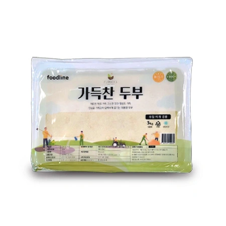 ★대두100%★ 푸르델 판두부 (3Kg/EA) 무소포제, 무유화제 부침, 찌개겸용 팩두부