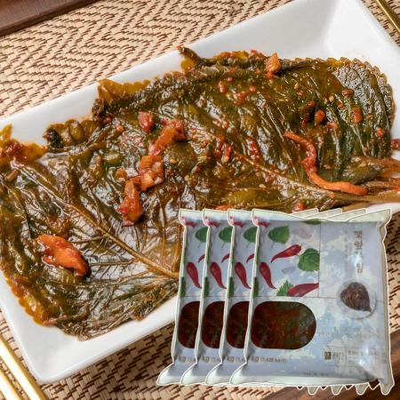 [반찬단지] 양념 깻잎무침 4kg x 4팩 [ 깻잎 대용량 업소용 ]