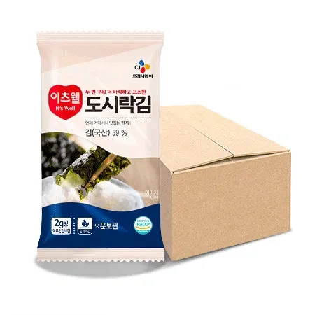 이츠웰 미니 도시락김(8절6매_2g*10봉*24입 480g/BOX)