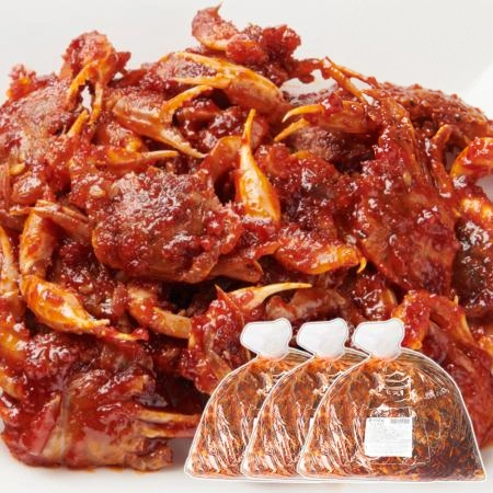 [반찬단지] 쌀게무침 4kg x 3팩 [ 업소용 대용량 쌀게 방게 논게 반찬 ]