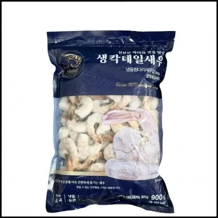 생칵테일새우 탈각새우 31/40 (중국산) 900g 냉동 두절새우