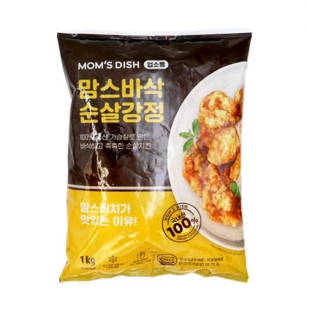맘스터치 맘스바삭 순살 강정 1kg 치킨 가라아게 가라게 튀김 안주 간식 사이드