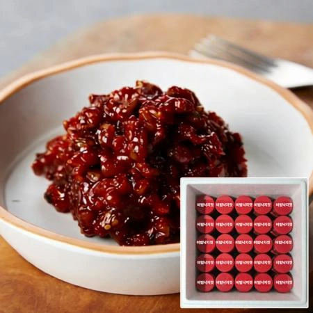 우성물산 국내제조 비빔 낙지젓 500g x 40개 / 박스 [ 소포장 샵인샵 낙지젓갈 ]