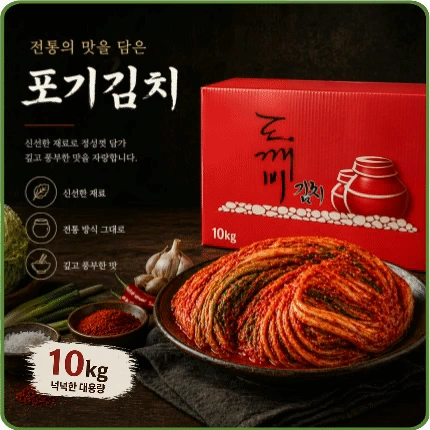 ★알뜰 특가★ 배추김치 (포기 / 도깨비김치 / 수입산) 10kg