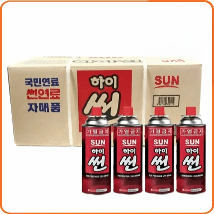 ★공산 핫★ 하이썬 부탄가스 (썬연료) 4*7ea box