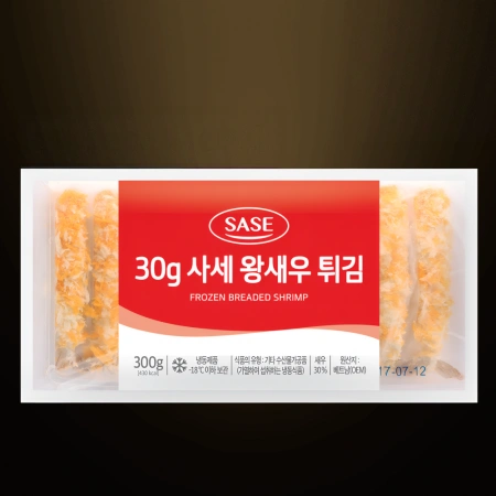 [10개/무료배송] 사세 30g왕새우튀김 튀김용 빵가루새우후라이 300g 냉동