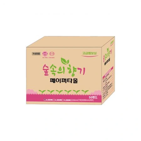 국내원단 국내생산 숲속의 향기 페이퍼타올 핸드타올 4000매