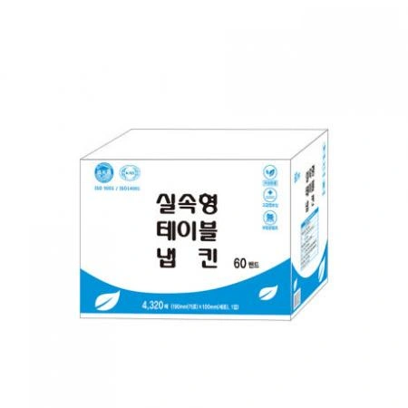 국내원단 국내생산 실속형 테이블냅킨 60밴드(4320매)