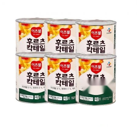 [박스판매] 이츠웰 후르츠칵테일 3kgX6입 필리핀산
