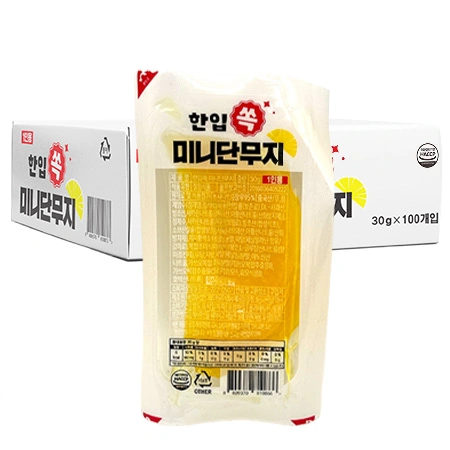 그래도푸드 한입쏙미니단무지(얇은반달_30g*100입 3Kg/BOX)