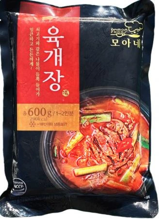 26-[박스판매] 다모아)모아네 육개장 600g*25팩 냉동