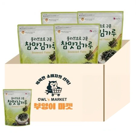 [박스판매] 케이푸드 올리브유로 구운 참맛김가루 1kg * 4입