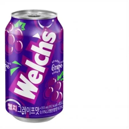 [박스판매] 웰치스 포도맛 355ml*24개 포도탄산음료 캔음료 음료수 뚱캔