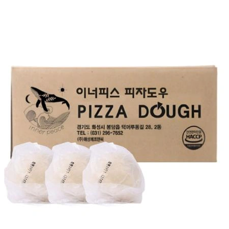 [박스판매] 이너피스(해성) 밀 볼도우 700g짜리 20알 냉동생지 피자도우