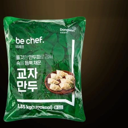 [D-2/무료배송] [6개] 비셰프 동원 교자만두 약 만두100개 1.35kg 냉동