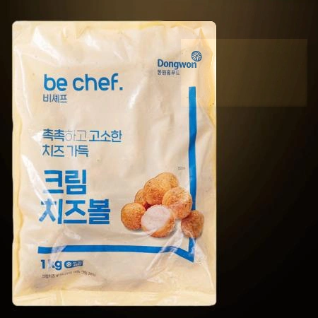 [D-2/무료배송] [10개] 비셰프 동원 크림치즈볼 1kg 냉동 사이드 pc방 간식