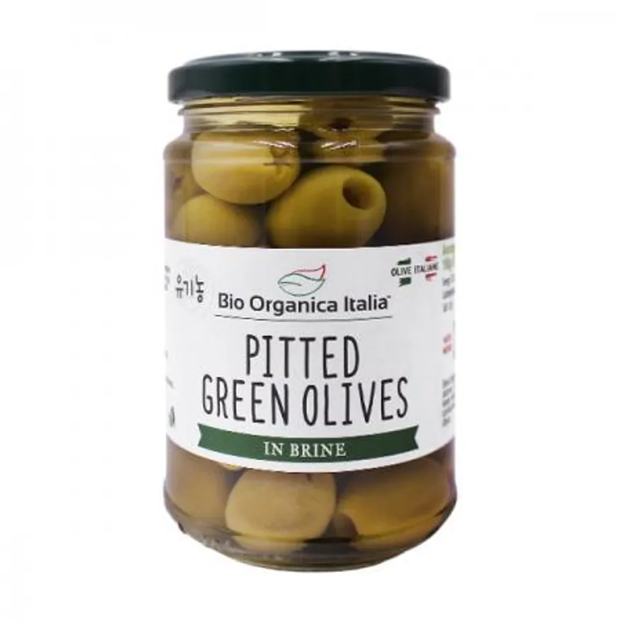 비오오가닉 유기농 그린올리브 피티드 280g 이미지