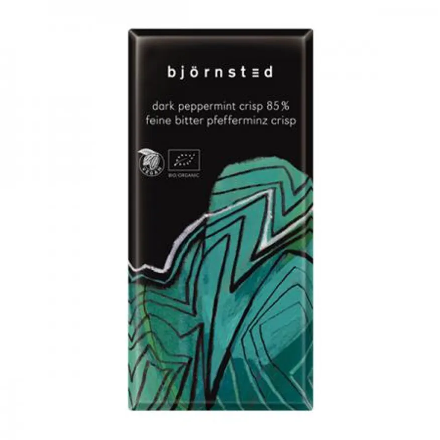 뵨스테드 유기농 다크 85% 페퍼민트 크리스피 초콜릿 100g 이미지