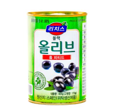 리치스 피티드 블랙올리브 홀(405g/EA)