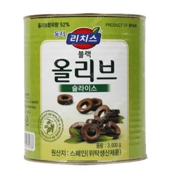 리치스 블랙올리브 슬라이스 큰캔, 3kg