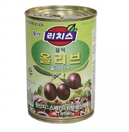 리치스 블랙올리브 슬라이스 작은캔, 405g