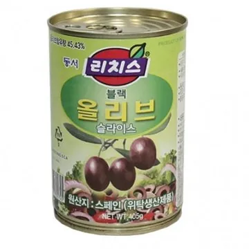 리치스 블랙올리브 슬라이스 작은캔, 405g