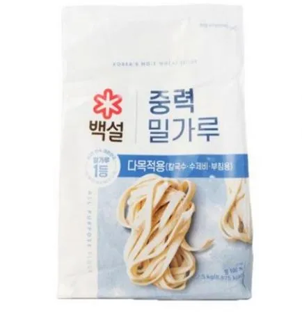 백설 중력분 밀가루, 2.5kg