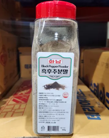 화남 흑후추분말, 400g [후추70% 함량]