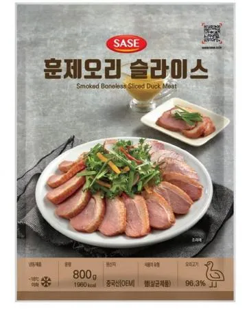 사세 훈제오리 슬라이스 냉동, 800g