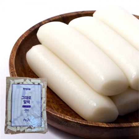 떡볶이떡 절단가래떡 그대로밀떡 8CM 2KG 밀떡볶이 도매 업소용 안주 간식 이미지