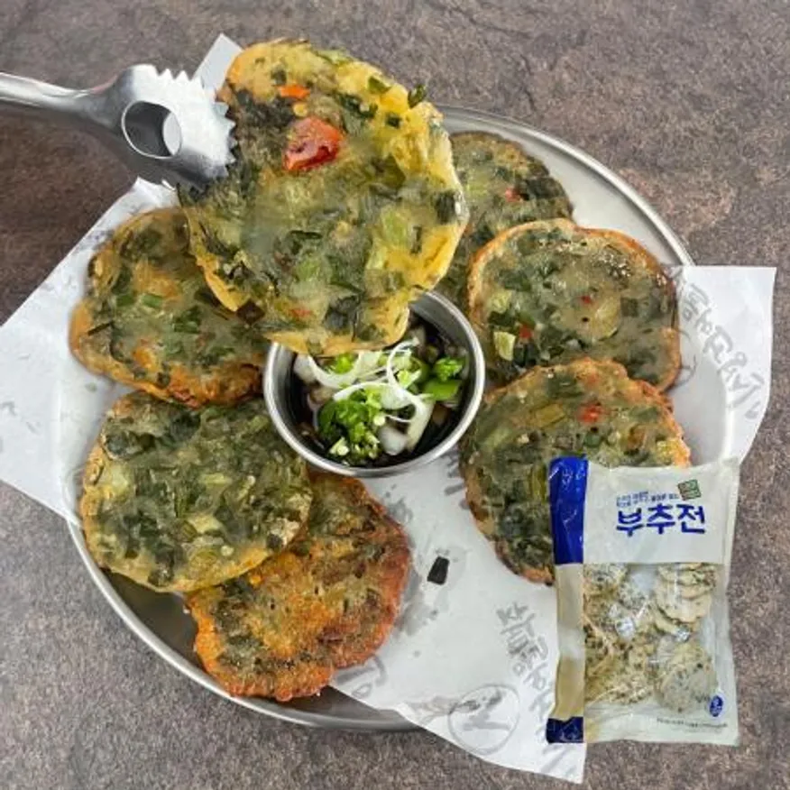 전 부추전 1KG 부추 부침개 모듬전 업소용 반찬용 이미지