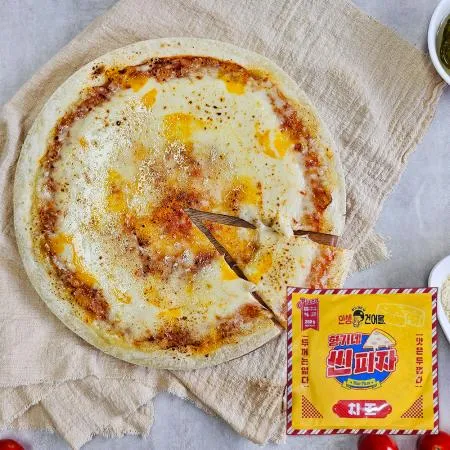 [형기네] 치즈 씬 크러스트피자 280g 1봉 도매 업소용 안주 간식