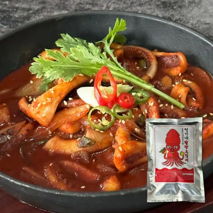 형기네 팔당오징어 445g 매콤 오징어볶음 1봉 이미지