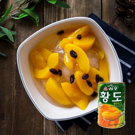 [박스무배] 황도캔 400G 24개입